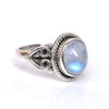 925 Sterling Silver Moonstone Ring Natural Rainbow moonstone Rings