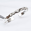 Hammered Silver Bracelet Adjustable Silver Bracelet Silver Unisex Bracelet