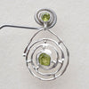 Natural Raw Peridot Earring 925 Sterling Silver Dangle Drop Earring Handmade