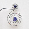 Dangle Earring Drop Earring Natural Raw Tanzanite & Iolite Earring 925 Sterling Silver