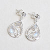Moonstone Drop Earring 925 Sterling Silver Dangle Earring Handmade