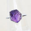 Natural Raw Amethyst Ring Purple Amethyst Crystal Ring Stackable Ring