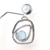 Natural Moonstone Aquamarine Earring, 925 Sterling Silver Handmade Earring