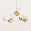 Natural Citrine Jewelry Set 925 Sterling Silver Citrine Jewelry Set Handmade