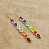 Chakra Earring 925 Sterling Silver Chakra Earring Handmade Silver Earrings
