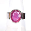 Pink Ruby Ring 925 Sterling Silver Birthstone Ruby Ring Natural Ruby Gemstone Ring Gift