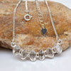 Natural White Herkimer Diamond Necklace Raw Diamond Crystal Necklace