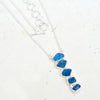 Natural Raw gemstone Necklace 925 Sterling Silver Raw Crystal Necklaces