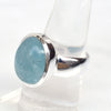 Natuurlijke Aquamarijn Ring 925 Sterling Zilver Aquamarijn Geboortesteen Ring