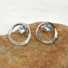 Natural Blue Topaz Stud Earring Natural Topaz Stud post Handmade