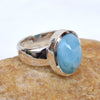 Natuurlijke Larimar Ring 925 Sterling Zilver Groothandel Larimar edelsteen Ring