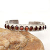 Natural Red Garnet Bangle 925 Sterling Silver Garnet Birthstone Bracelet
