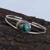 Natural Tibet Turquoise Bangle 925 Sterling Silver Turquoise Wristband