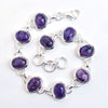 Natural Charoite Bracelet 925 Sterling Silver Charoite Gemstone Jewelry