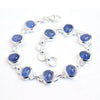 Natural Tanzanite Bracelet Birthstone Tanzanite Bracelet 925 Sterling Silver handmade