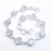 Moonstone Bracelet 925 Sterling Silver Rainbow Moonstone Bracelet