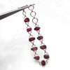 Natural Raw Garnet Bracelet, 925 Sterling Silver Raw garnet Crystal Bracelet, Birthstone Garnet