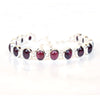 Natural Garnet Bracelet 925 Sterling Silver Garnet Birthstone Bracelet