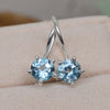 Blue Topaz Earring Anniversary Gift Topaz Earring 925 Sterling Silver Topaz Earring