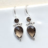 Natural Smoky quartz Earring 925 Sterling Silver Pear drop Earring