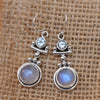 Natural Moonstone & Blue Topaz Earring Natural Multi Stone Earring