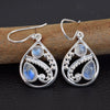 Moonstone Earring 925 Sterling Silver Rainbow moonstone Earring Handmade Silver Earring