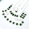 Natural Chrome Diopside Jewelry set 925 Sterling Silver Handmade Jewelry
