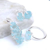 Rough Stone Jewelry Set Natural Raw Crystal Jewelry Set 925 Sterling Silver