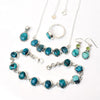 Natural Tibet Turquoise Jewelry Set 925 Sterling Silver Turquoise Jewelry