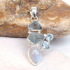 925 Sterling Silver Multi Stone Pendants Handmade Silver pendants