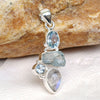 Handmade 925 Sterling Silver Pendant Natural Multi stone Pendants