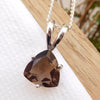 Natural Smoky quartz Pendant 925 Sterling Silver Smoky quartz Trillion Pendant