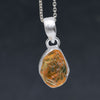 Raw Citrine Pendant Brush finish, Matte finish Pendant 925 Sterling Silver Raw gemstone Pendants