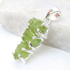 Natural Raw Peridot Pendant 925 Sterling Silver Peridot Crystal Pendant