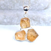 Natural Raw Citrine Pendant 925 Sterling silver Citrine gemstone Pendants