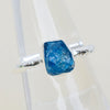 Neon Blue Apatite Crystal Ring 925 Sterling Silver Apatite Jewelry