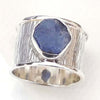 Natural Blue Tanzanite Ring 925 Sterling Silver Tanzanite Crystal Ring