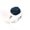 Natural Raw Black tourmaline Ring 925 Sterling Silver Raw Tourmaline Ring