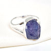 Natural Tanzanite Ring 925 Sterling Silver Tanzanite Crystal Ring Handmade