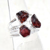 Natural Raw Garnet Ring 925 Sterling Silver Garnet Birthstone Ring Handmade