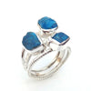 Natural Raw Apatite Ring Neon Apatite Ring 925 Sterling Silver Apatite Crystal Ring