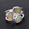 Natural Opal Ring Natural Ethiopian Opal Ring Natural Raw Opal Ring 925 Sterling Silver