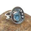 Unique Handmade Ring 925 Sterling Silver Aquamarine Crystal Ring