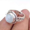 925 Sterling Silver Moonstone Ring Natural Rainbow Moonstone Handmade Ring