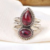 Natural Garnet Ring 925 Sterling Silver Garnet Birthstone Ring Birth day Gift Ring