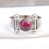 Natural Garnet Ring 925 Sterling Silver Garnet Ring, Birthstone Garnet Ring