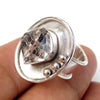 One of Kind Handmade Silver Ring 925 Sterling Silver Diamond Crystal Ring