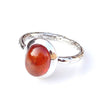 Natural Hessonite Garnet Ring Birthstone Hessonite Garnet Ring 925 Sterling Silver