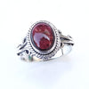 Natural Garnet Ring 925 Sterling Silver Garnet Birthstone Ring Handmade
