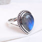 Labradorite Ring 925 Sterling Silver Labradorite Ring Pear drop Ring Handmade Ring